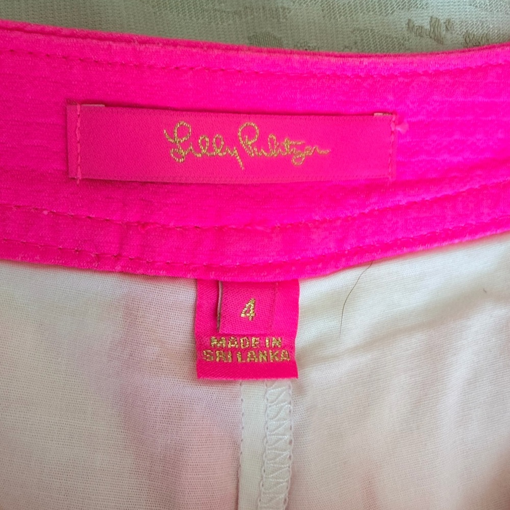 Lilly Pulitzer Neon Pink Scalloped Mini Skirt - Picture 4 of 7
